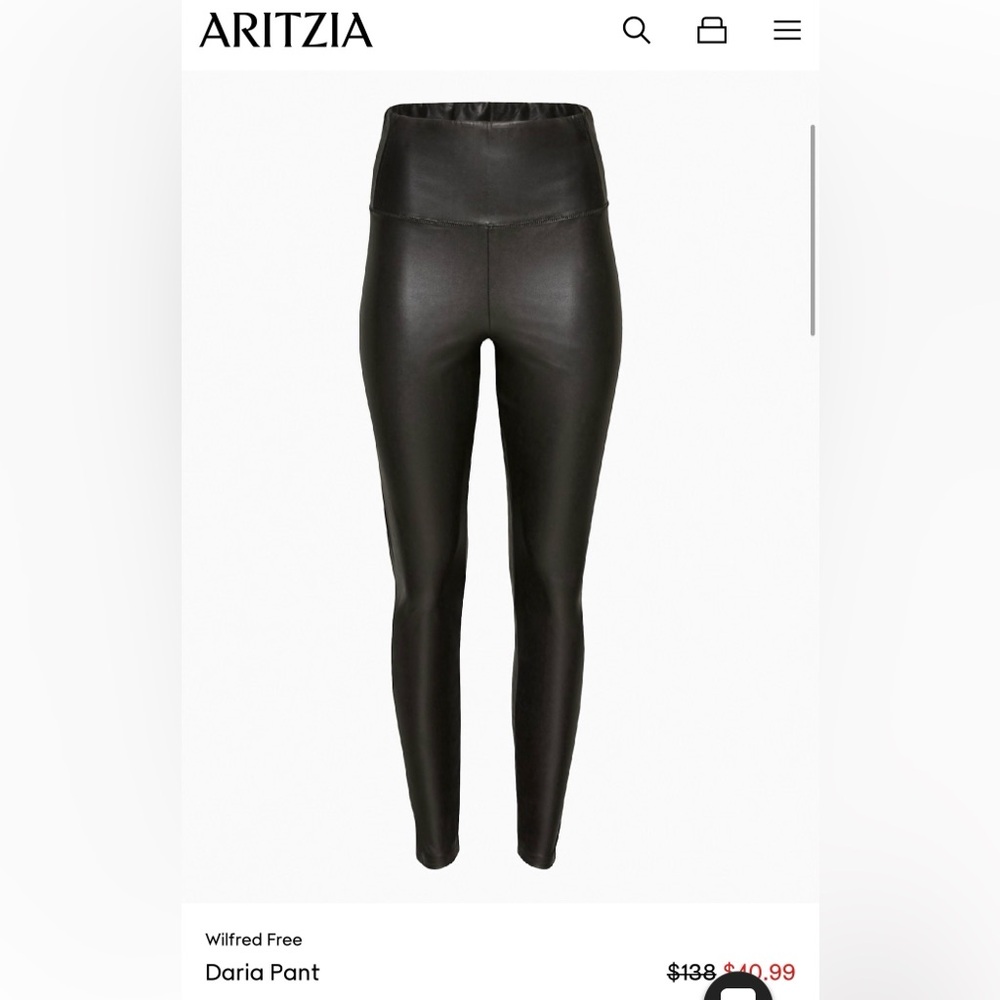 *WILFRED FREE DARIA PANT — VEGAN LEATHER